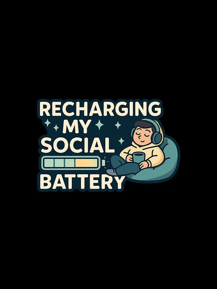 Social Battery Low Introvert Tee Funny Gamer Gift by PunchDrop
