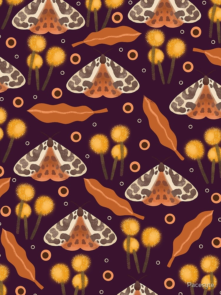 Pastel Moths and leaves by Pacesyte