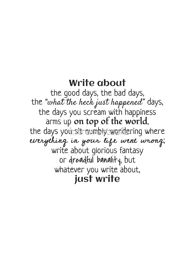 Just write by introvertcafe