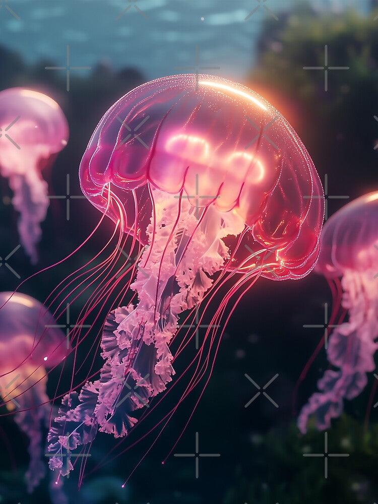 Pink glowing jellyfish by valerko26