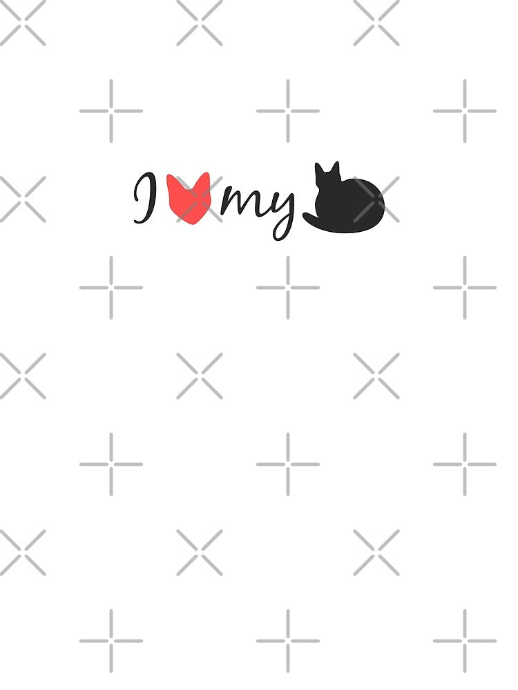I Cat my Loaf (black and red on white) by Scolliecat