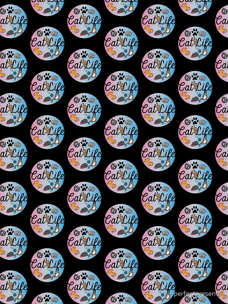Cute & Funny Cat Life Adorable Circle of Kittens Tile Pattern by perfectpresents
