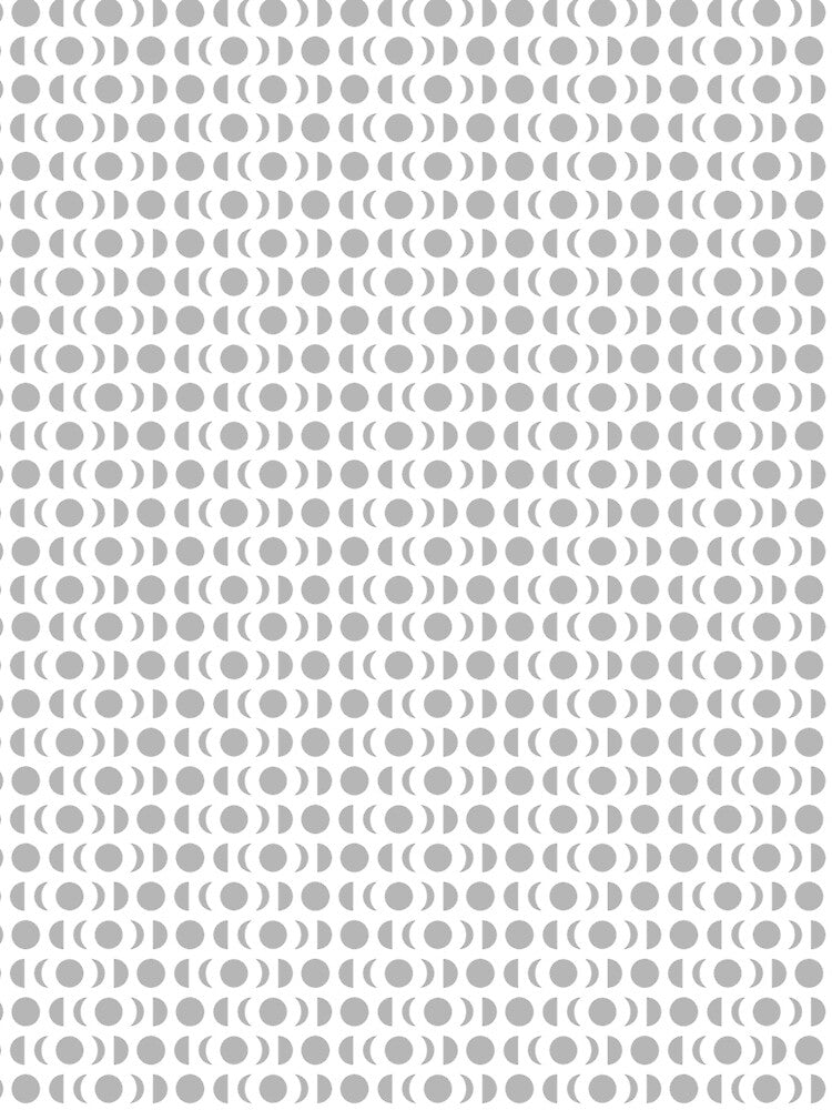 Moon Phases Pattern (Gray on White) by BeJolley