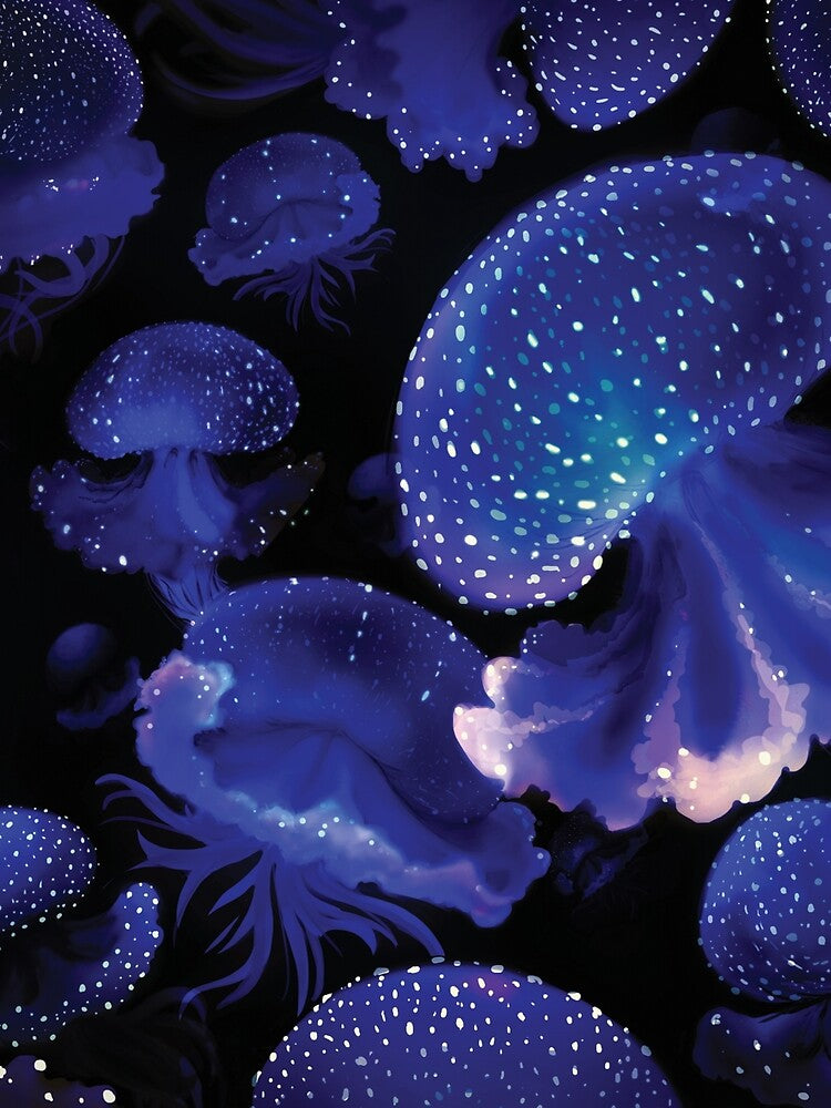 Blacklight Jellyfish by RobainaDesigns
