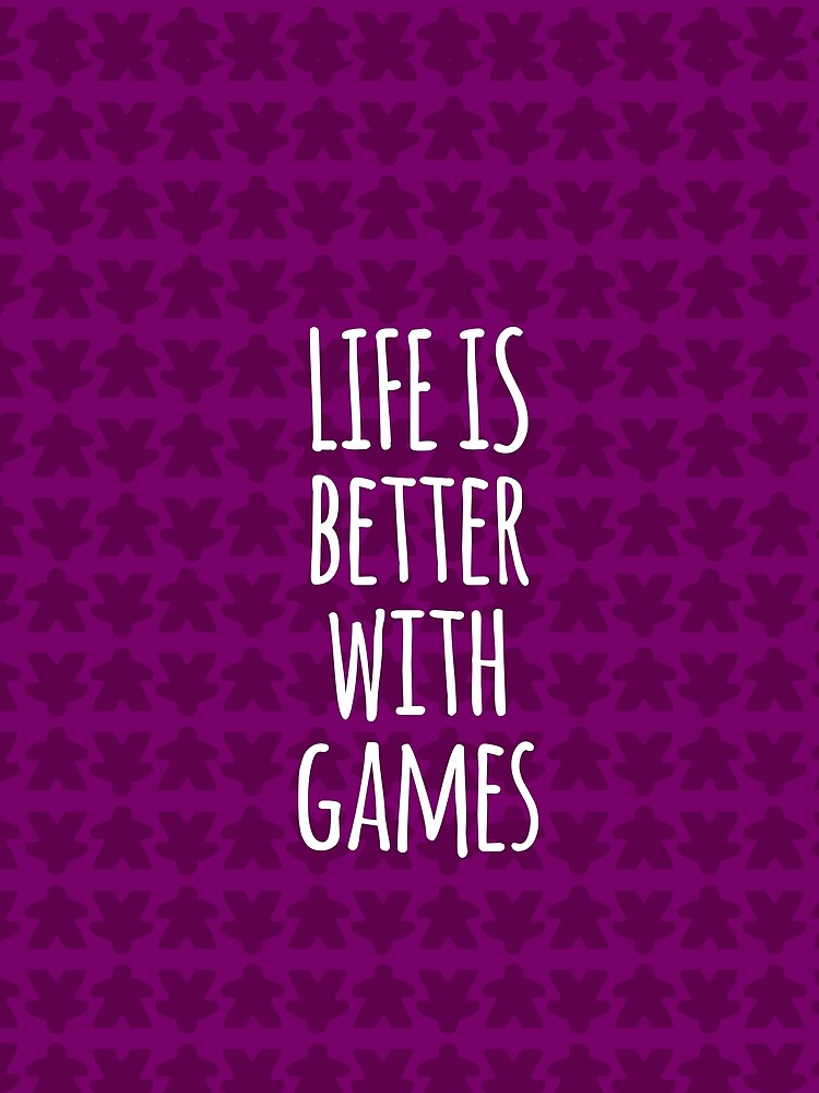 Life is Better with Games All Pink Meeples Pattern - Perfect for Board Game Lovers by BeamGeeks