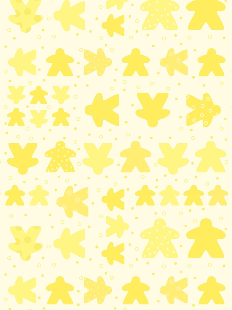 I Play Yellow - Meeple Board Game Pattern by BeamGeeks