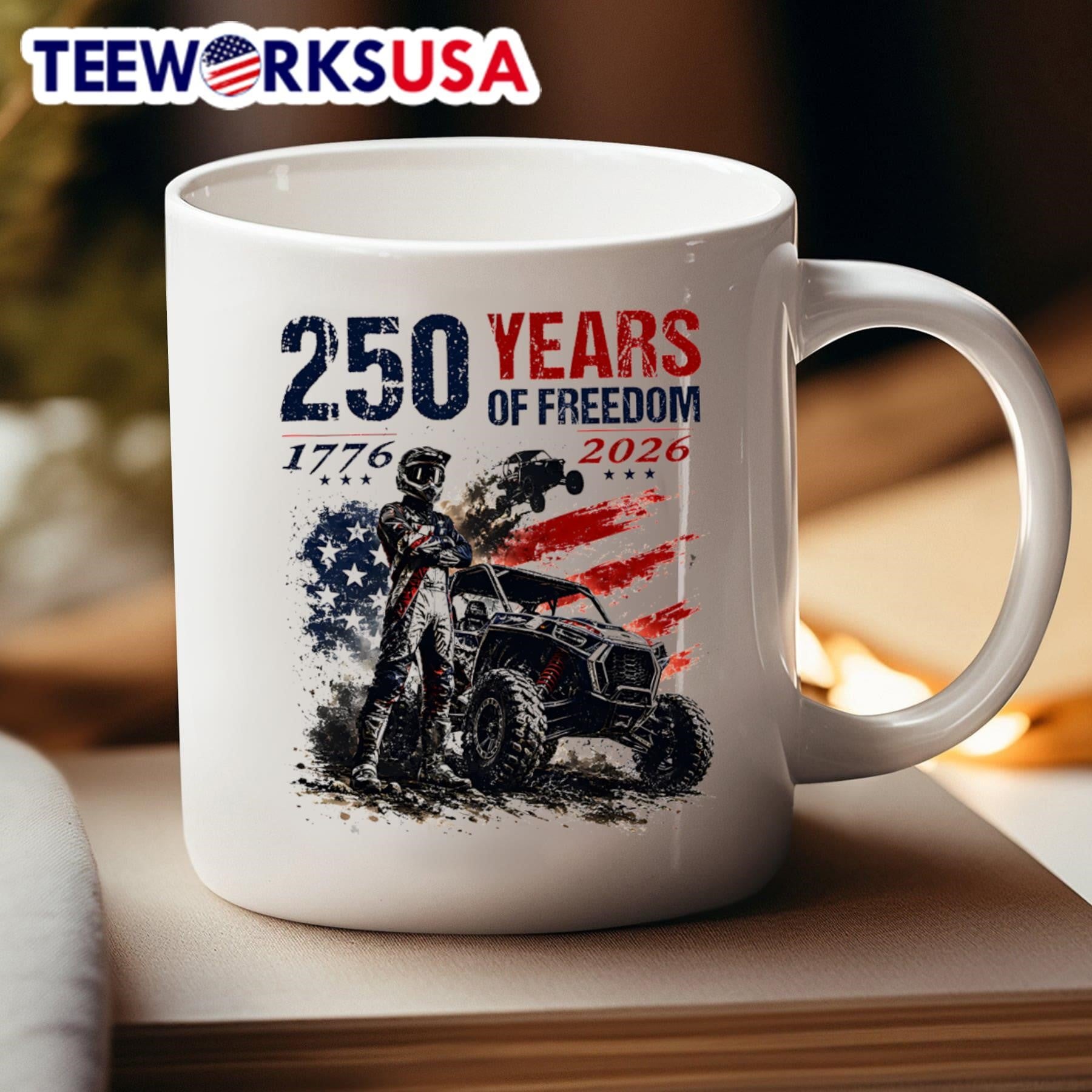 250 Years Of Freedom 1776 2026 Off-Road Racing Vehicle Shirt