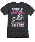 Giddy Up For Giggles Funny Horse Girl Mistake Tee T-Shirt