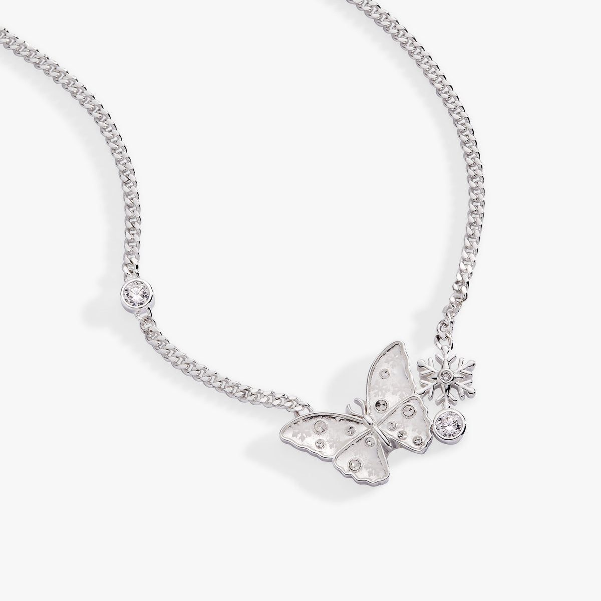 Glass Butterfly Inline Necklace T-Shirts