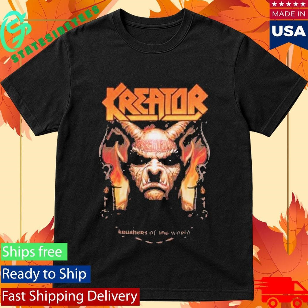 h Kreator Krushers Of The World Demon Crest Unisex , , , Long Sleeve Tee