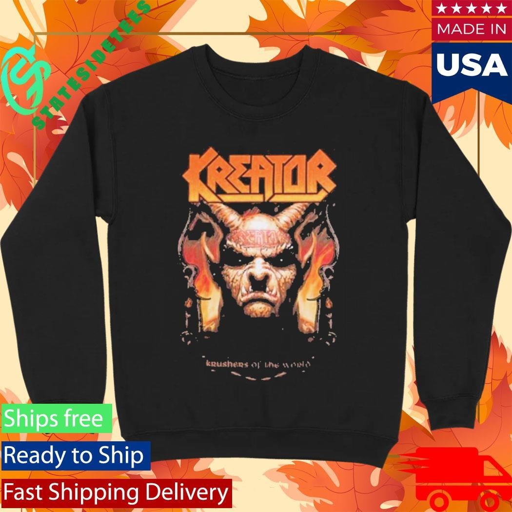 h Kreator Krushers Of The World Demon Crest Unisex , , , Long Sleeve Tee