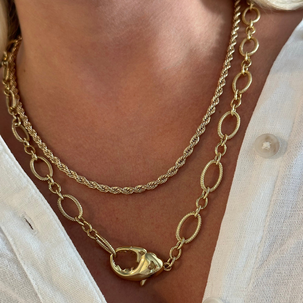 Lobster Claw Convertible Wrap Necklace Bracelet T-Shirts