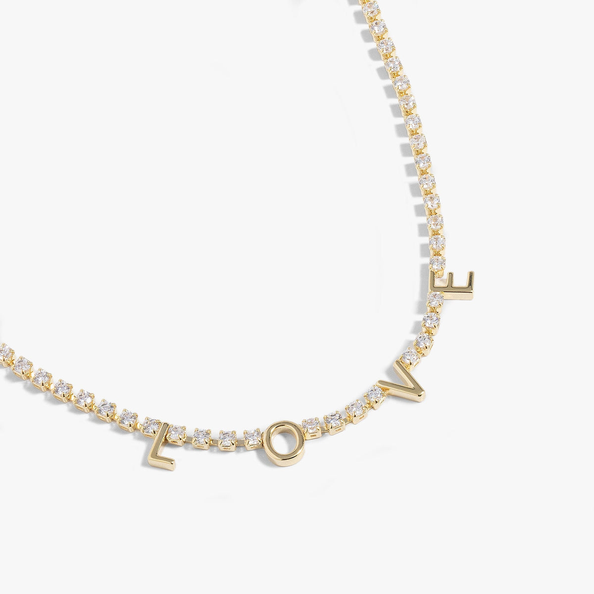 "Love" Crystal Tennis Necklace T-Shirts