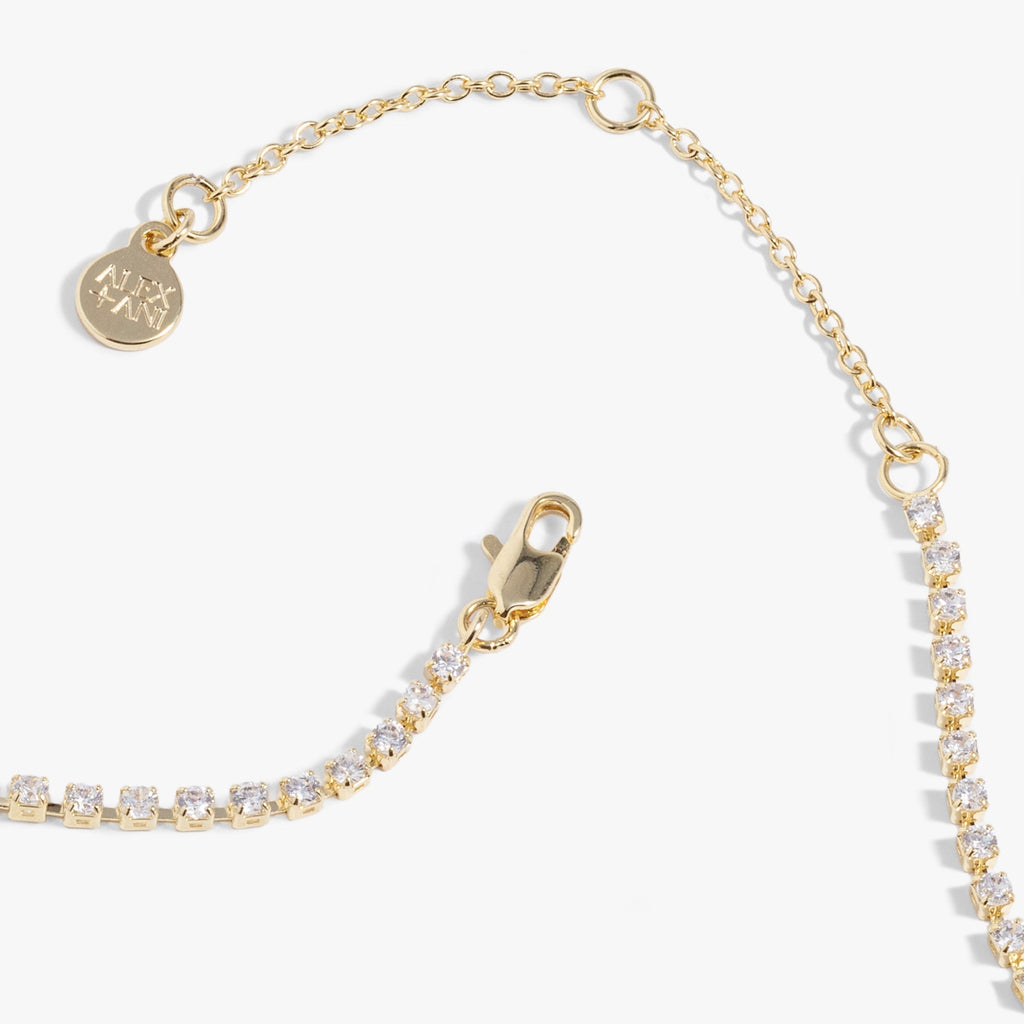"Love" Crystal Tennis Necklace T-Shirts