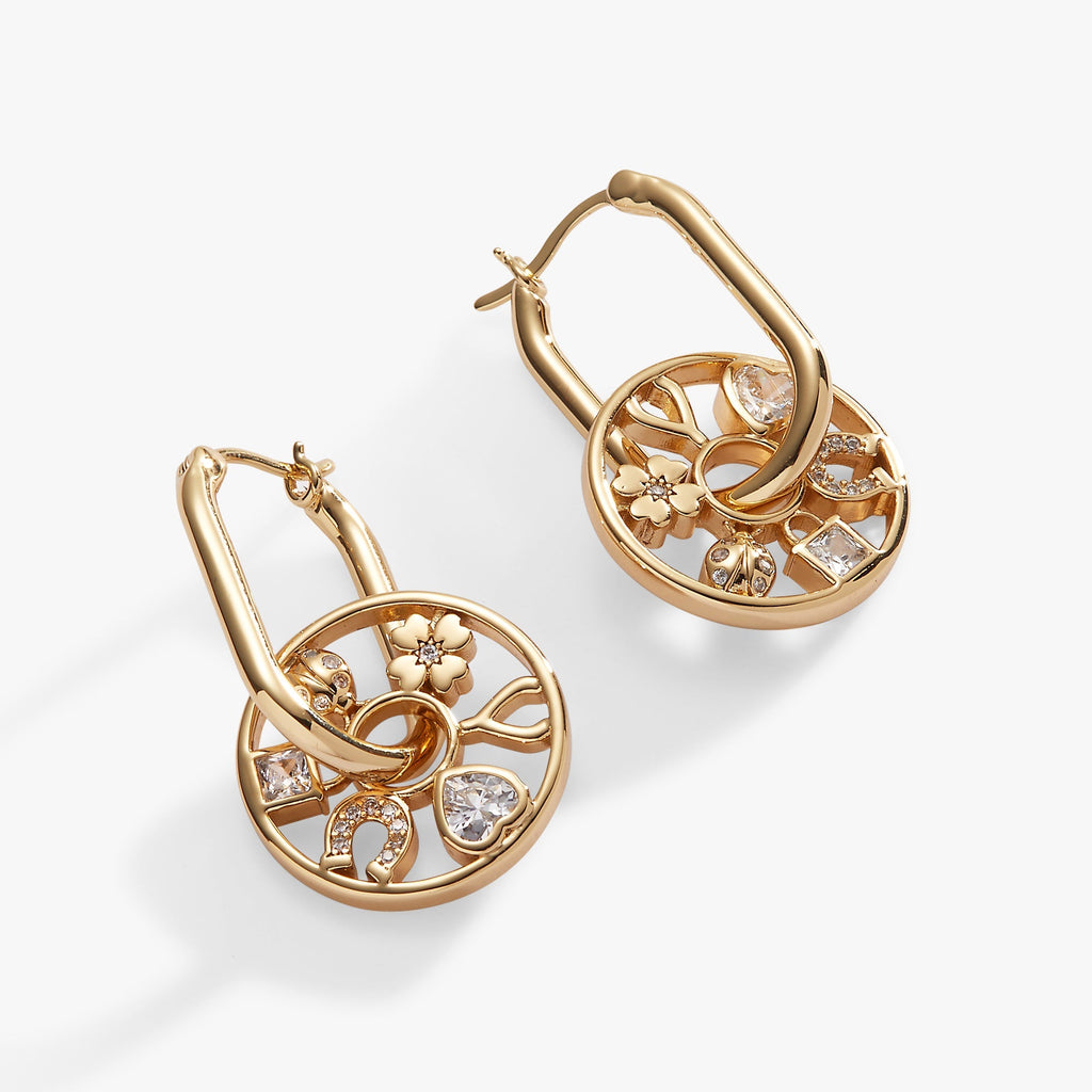 Love Luck Wheel Hoop Earrings T-Shirts