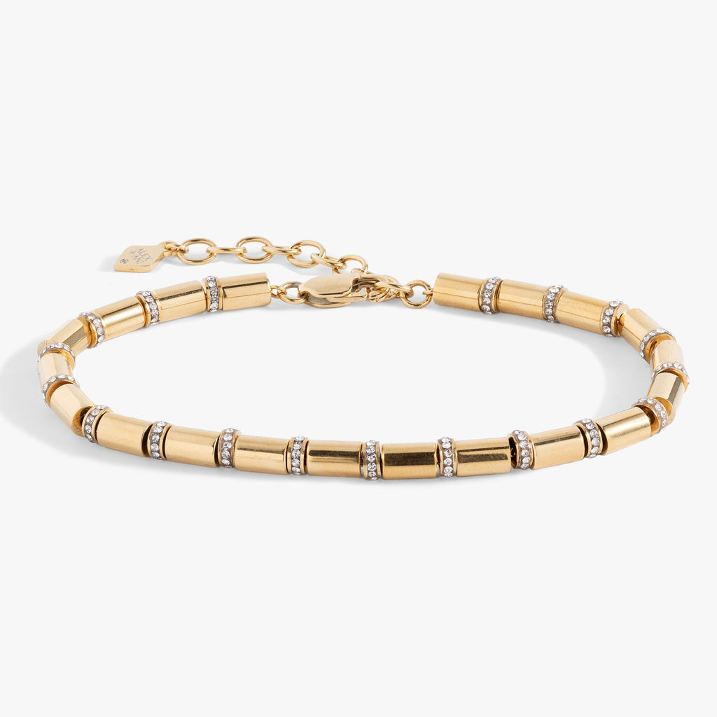 Tube Bead Crystal Chain Bracelet T-Shirts