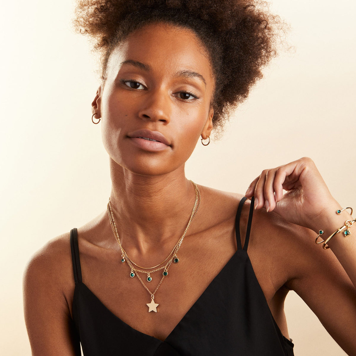 Multi Crystal Necklace Sapphire T-Shirts