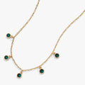 Multi Crystal Necklace Emerald T-Shirts
