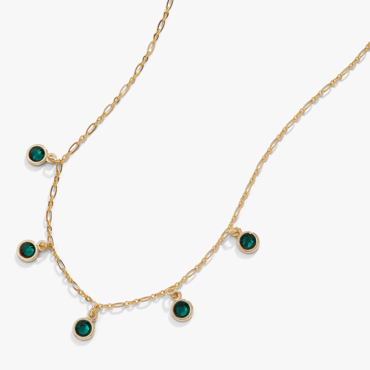 Multi Crystal Necklace Emerald T-Shirts