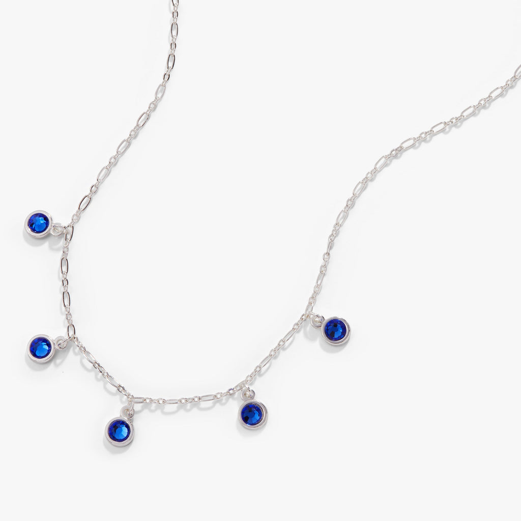 Multi Crystal Necklace Sapphire T-Shirts