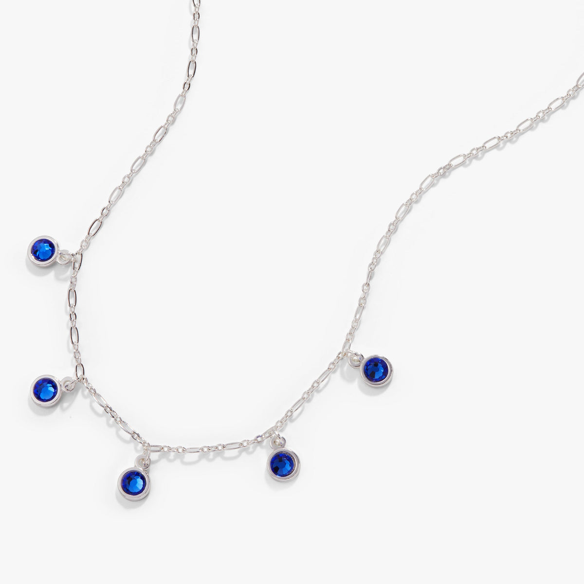 Multi Crystal Necklace Sapphire T-Shirts