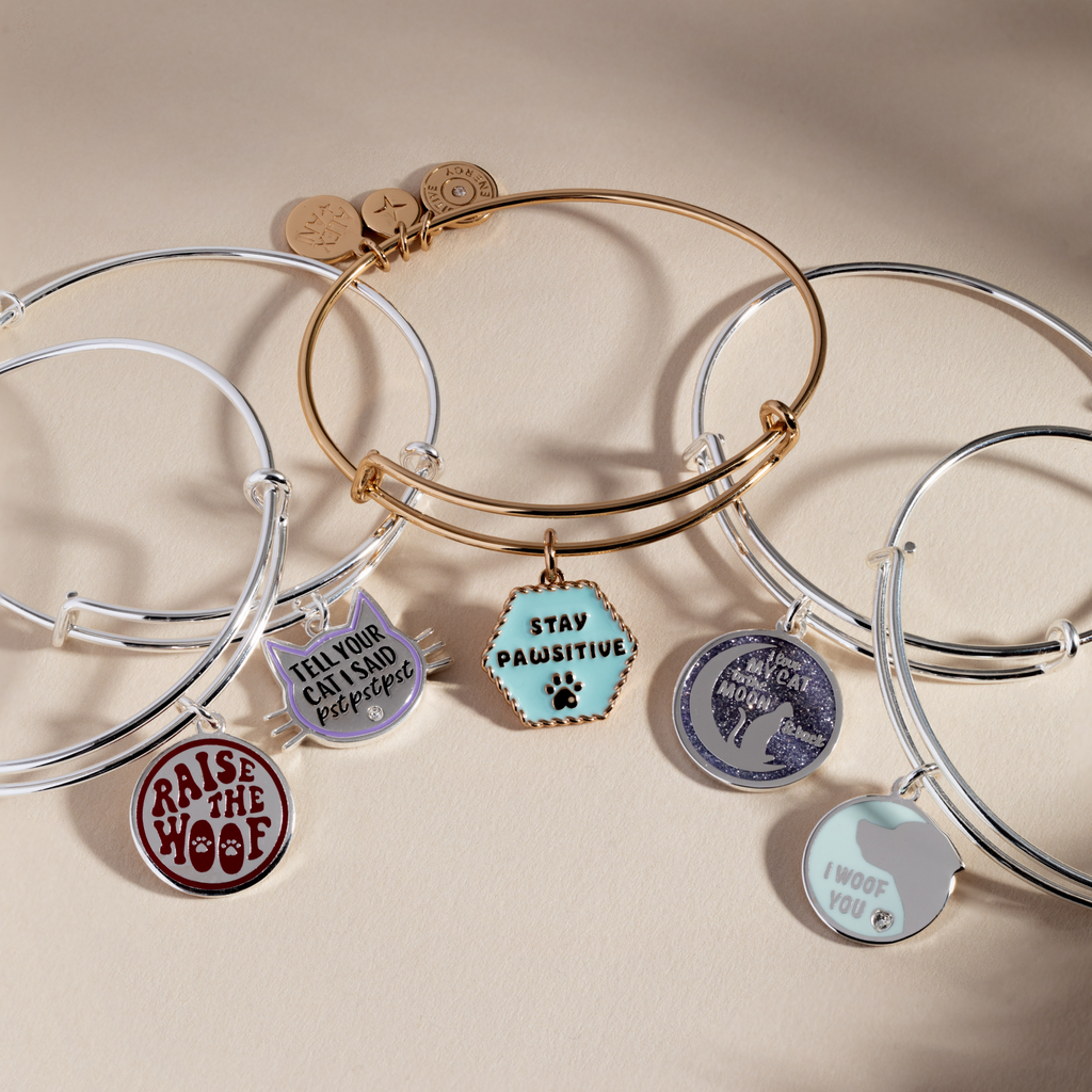 Dog 'Stay Pawsitive' Bangle T-Shirts