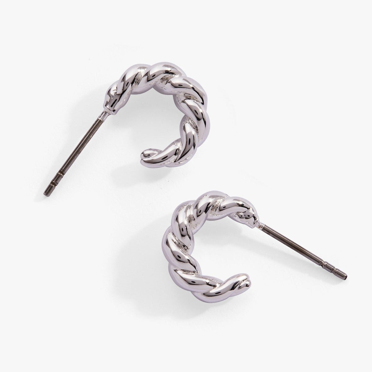Puffy Rope Textured Huggie Hoop Earring T-Shirts