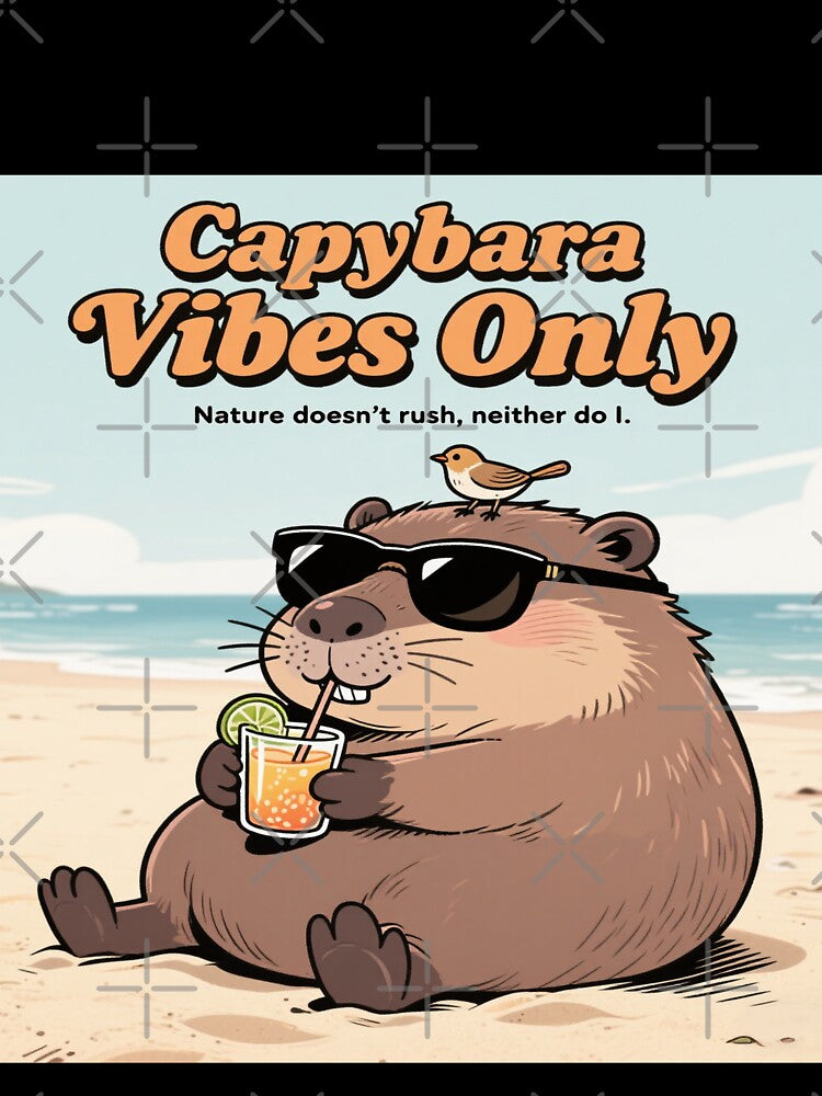 Capybara Vibes Only – Chill Animal Art by designer14years