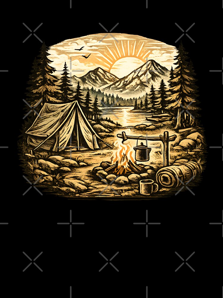 Cute Camping Weekends Hiking Adventure Art Perfect Hat Gift Idea by Divakar Fashion