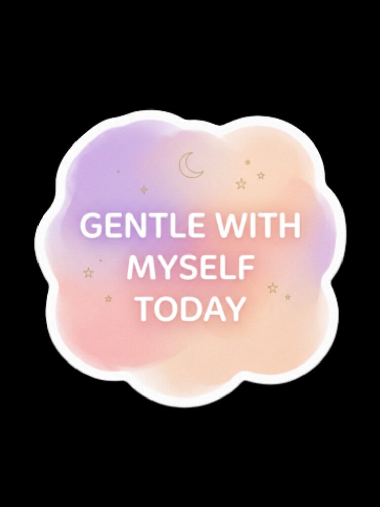 Gentle With Myself Today – self love aesthetic Typography Design by CosmicQuietStudio