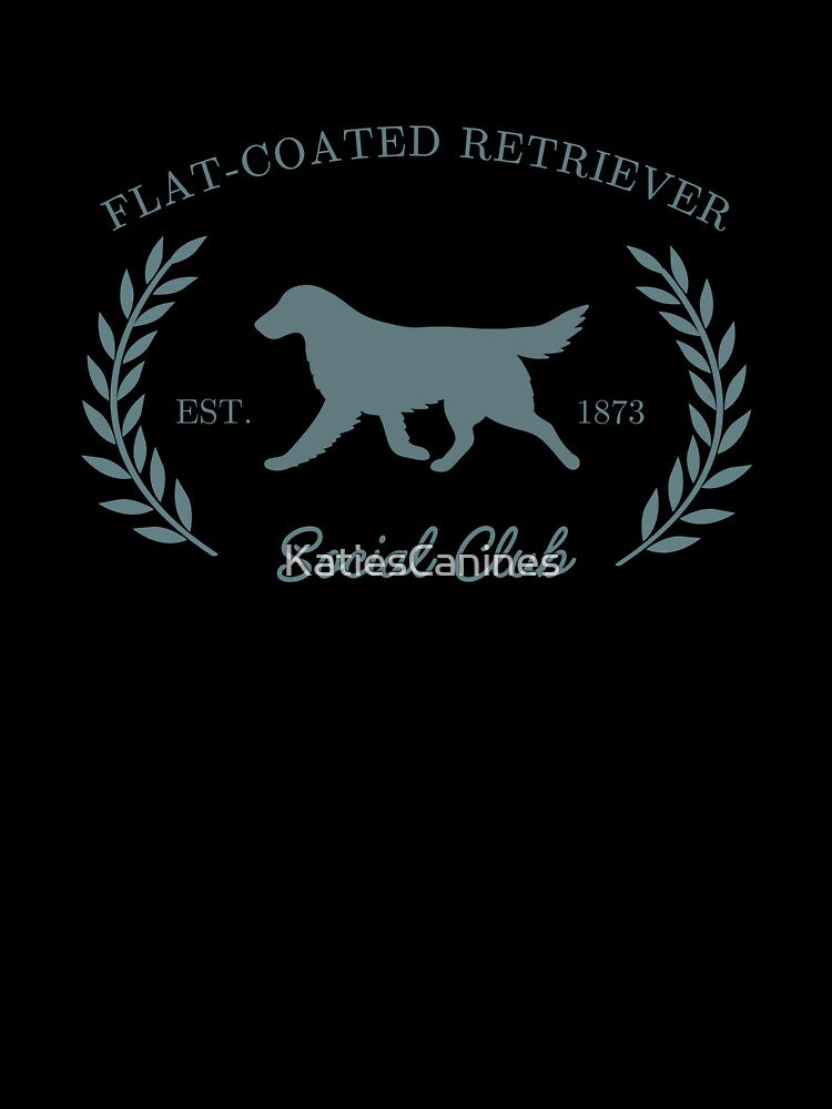Flat-Coated Retriever Social Club- Blue/Green by KatiesCanines
