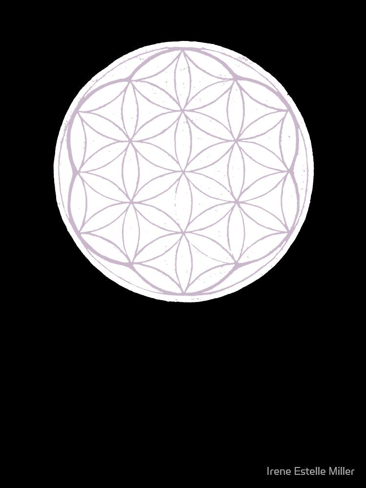 Flower of Life Linocut - Snow + Dust by Irene Estelle