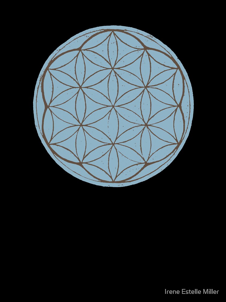 Flower of Life Linocut - Sky + Earth by Irene Estelle