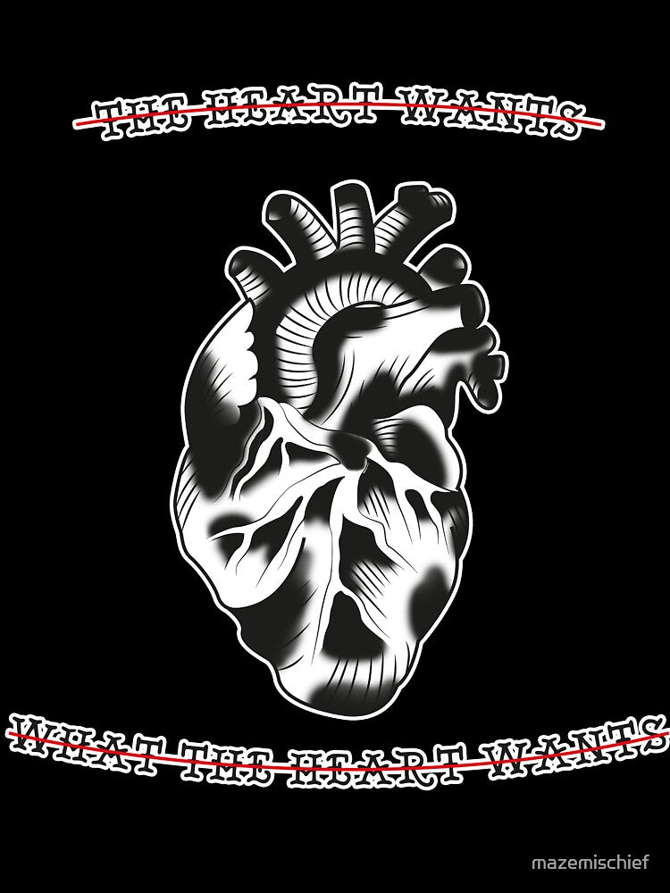 Heart Tattoo Anatomic Black Work Graphic by mazemischief