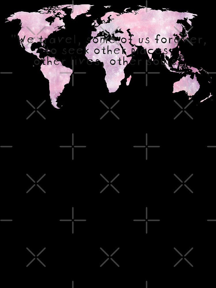 The Reason We Travel | Purple Watercolor World Map | Wanderlust by ABdigitaldesign