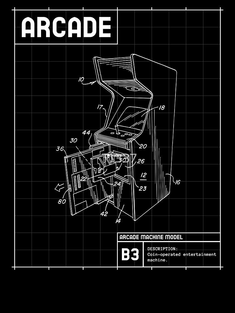 Blueprint l Arcade Blueprint | Retro Gamer | Classic Gamer | Retro Gaming | Arcade Gaming | 16 Bit | 8 Bit | I love video games l Old School Gamer l Atar by T1337