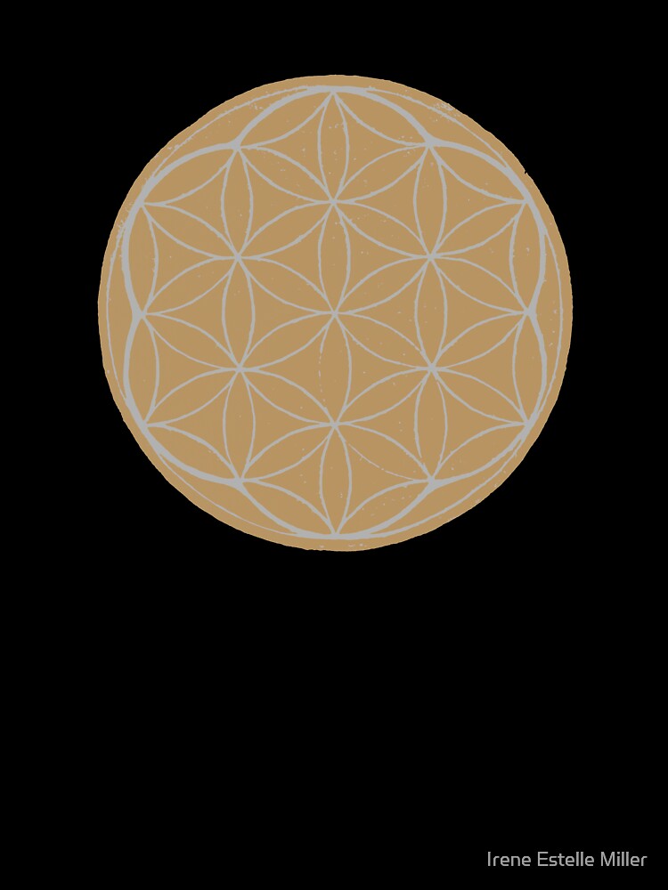 Flower of Life Linocut - Fawn + Fog by Irene Estelle
