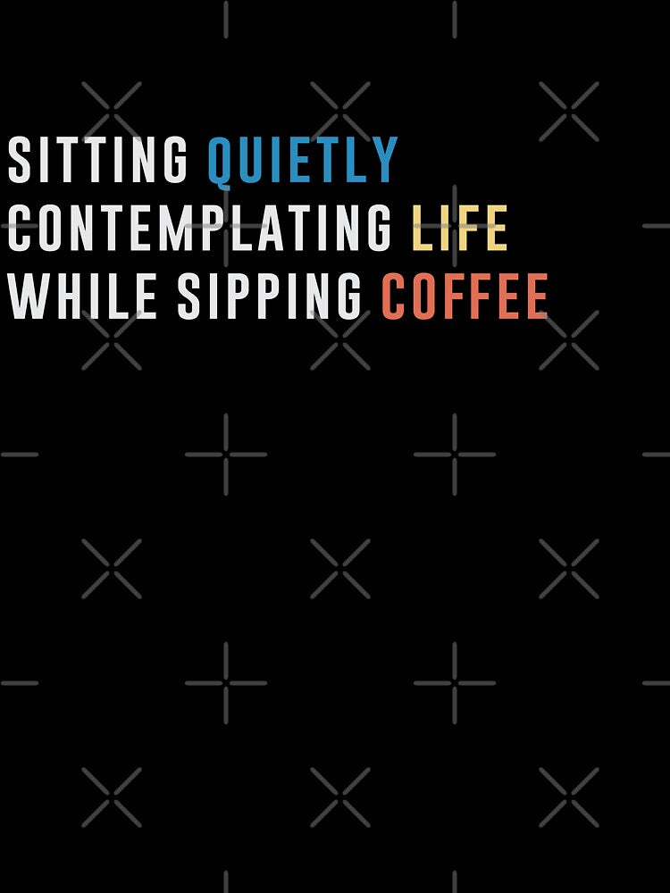 Sitting quietly contemplating life while sipping coffee by Geek-O-MNL