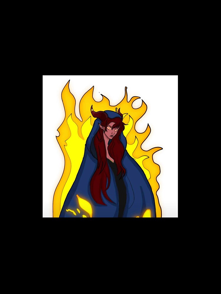 Tiefling on fire by Catticore