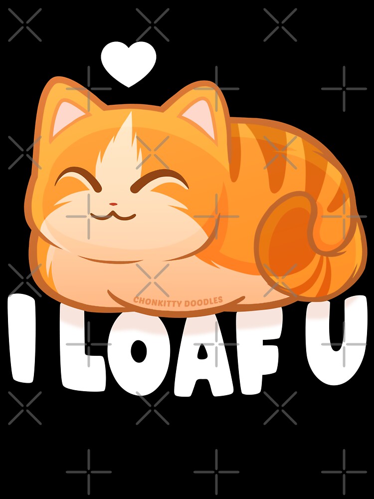 I Loaf U - Valentine's Cat - Chonky Orange Furry Kitty by Chonkitty
