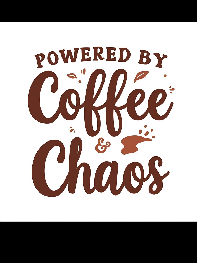 Powered by Coffee and Chaos | Funny Coffee Design | Mom Life Gift by The Print Hub