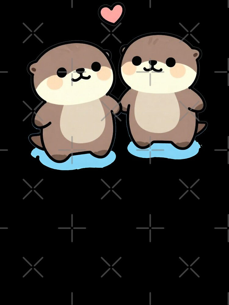 Otter Holding Hands Sticker by Mystic & Celestial Art