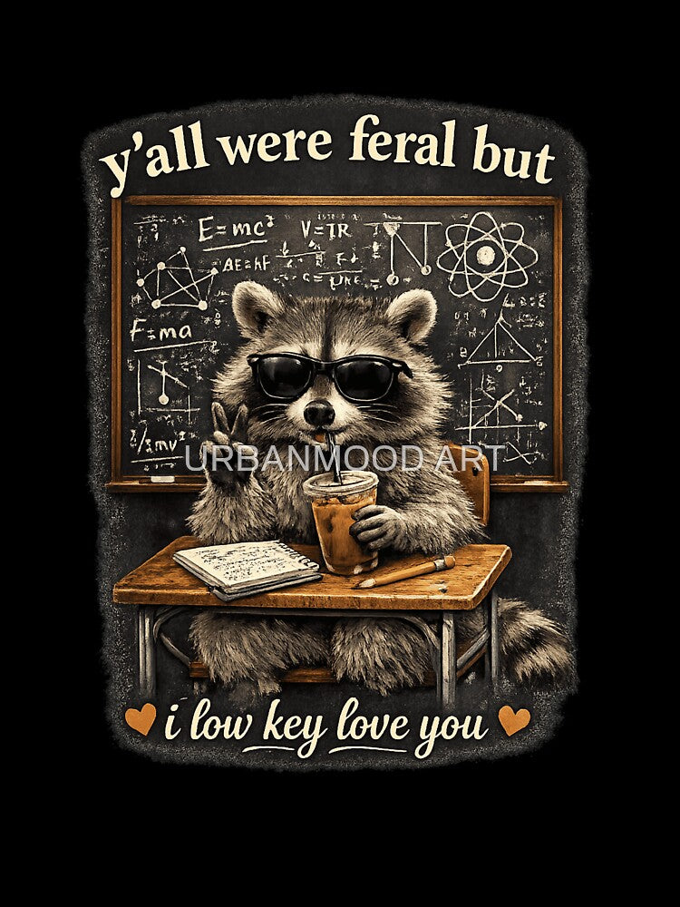 Y'all Were Feral But I Low Key Love You by URBANMOOD ART