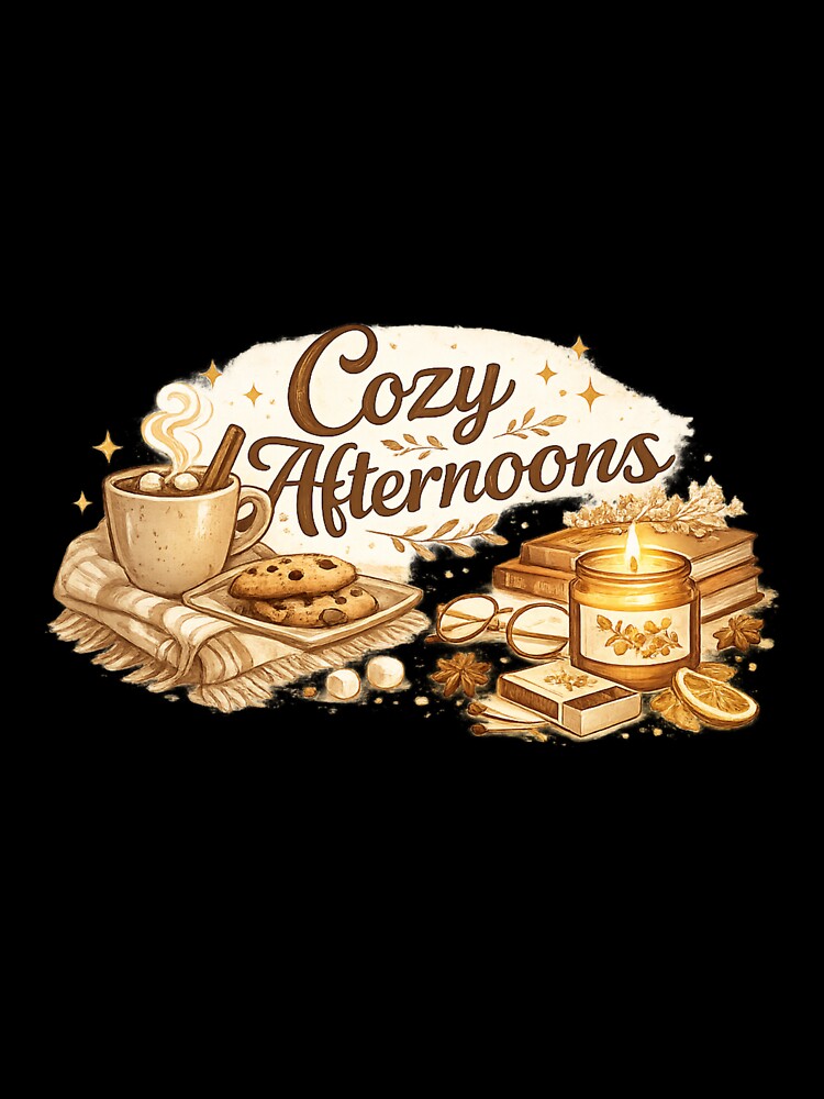 Cozy Afternoons – Retro Coffee & Book Aesthetic. Dark edition. by BeaVibes