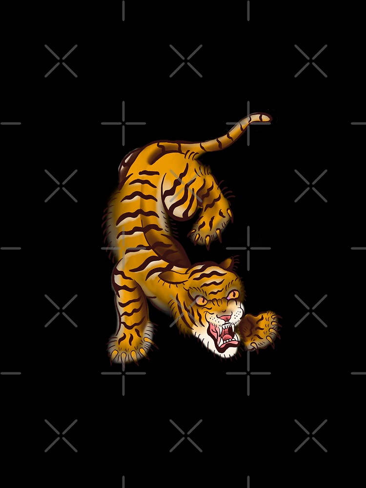 Crouching Tiger Tattoo Artwork by BrokenC0mb