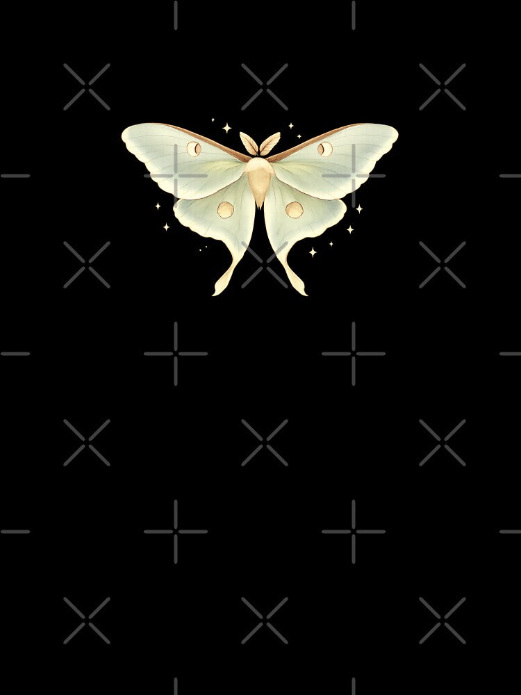 Luna Moth Soft Cottagecore Nature Illustration by Midnight Garden