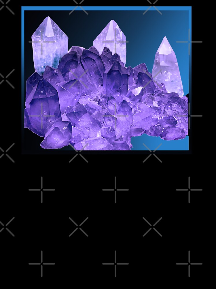 Amethyst Quartz Crystal cluster mineral hunter mining gem digger meditation new age hippie deadhead by AuroraXGreen