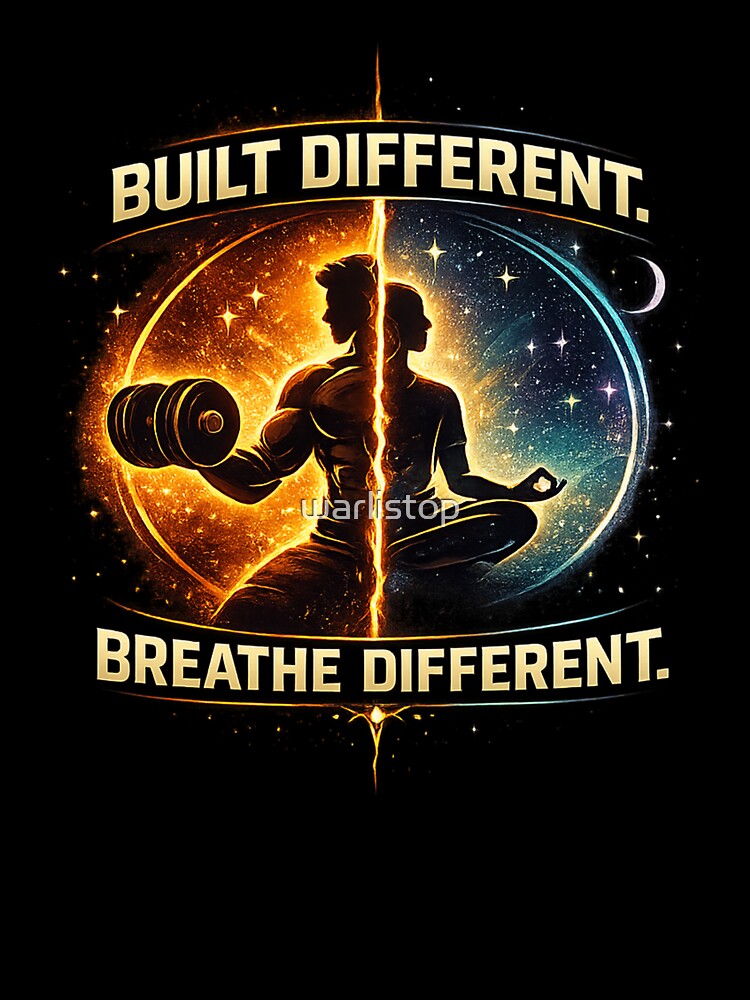 Built Different. Breathe Different. – Strength Meets Stillness Design by warlistop