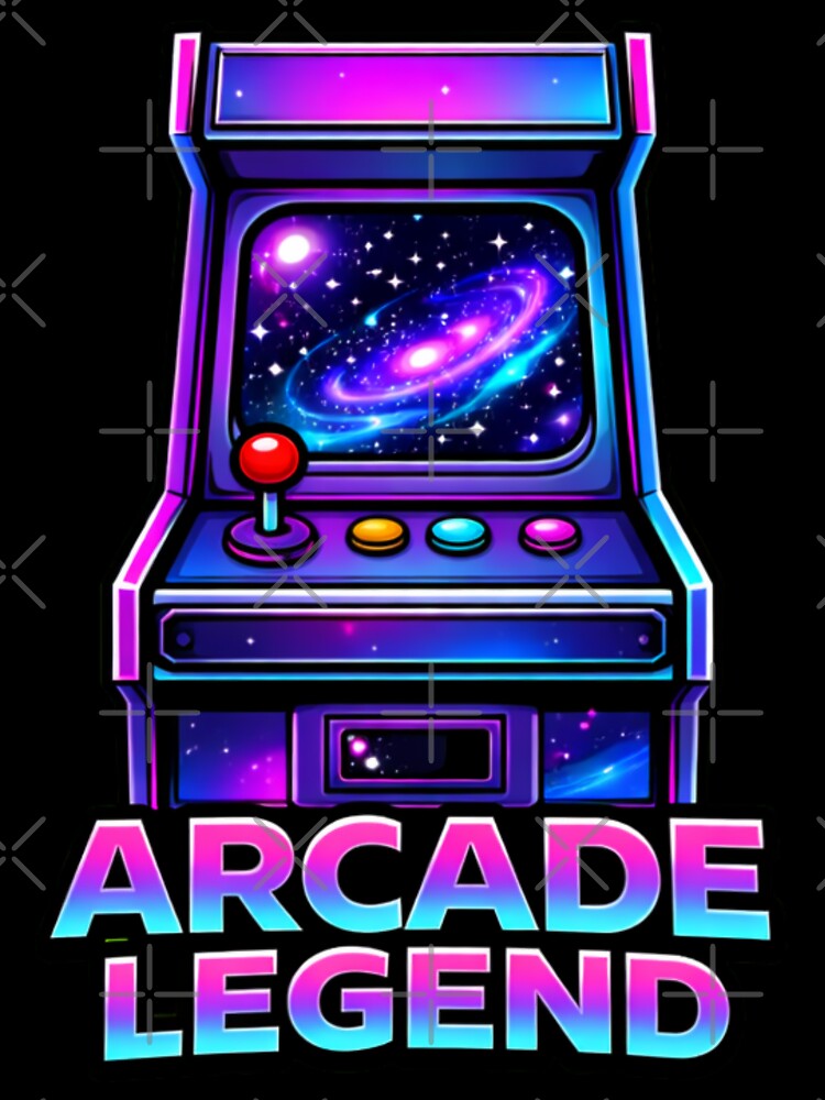Arcade Legend Retro Gaming Machine – Neon Vaporwave Arcade Gamer Design by NuniDesigns
