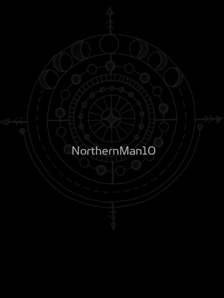 Lunar Compass | Phases of the Moon Cosmic Mandala by NorthernMan10